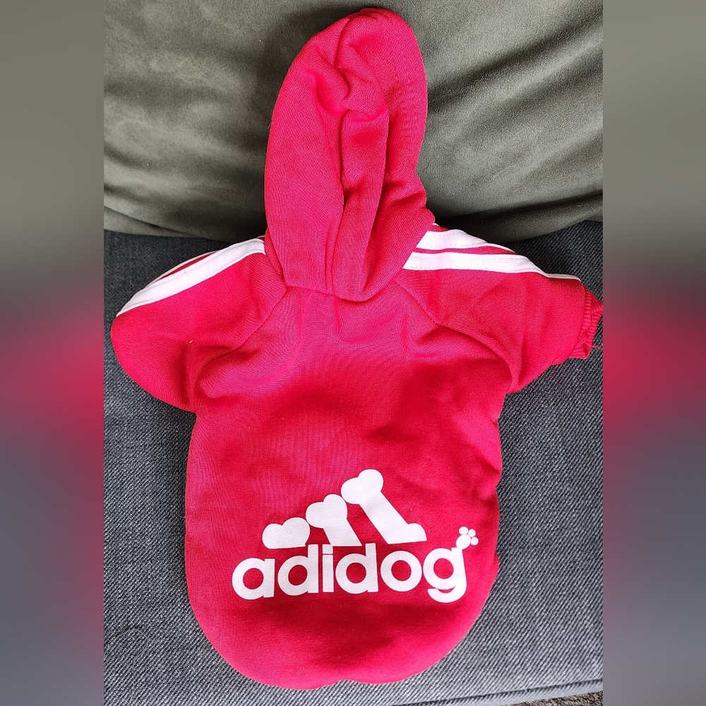 Adidog Red Hoodie